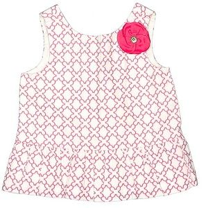 Girls Janie and Jack white/pink top size 3